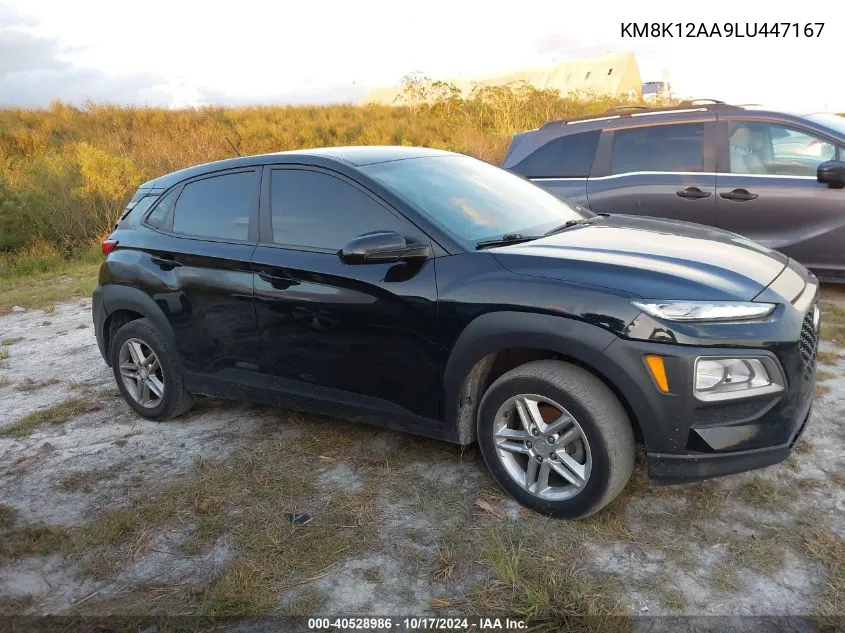 2020 Hyundai Kona Se VIN: KM8K12AA9LU447167 Lot: 40528986