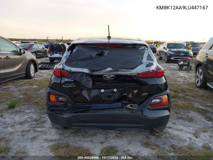 2020 Hyundai Kona Se VIN: KM8K12AA9LU447167 Lot: 40528986