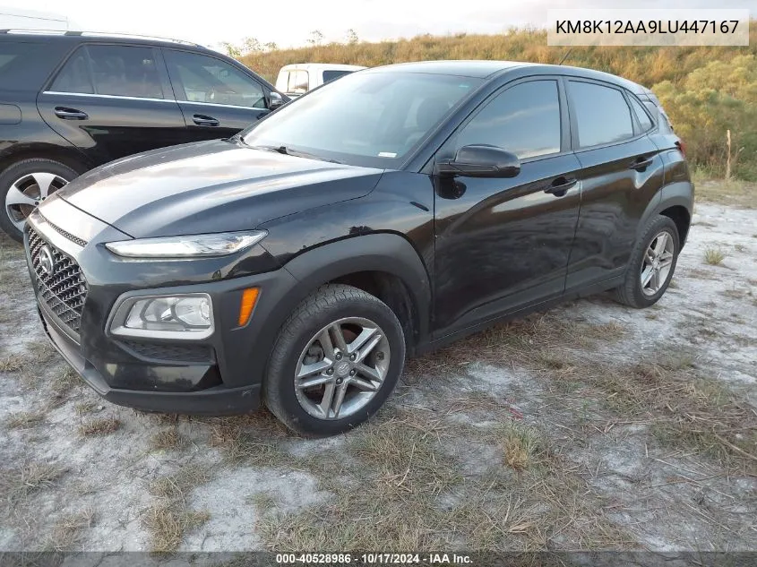 2020 Hyundai Kona Se VIN: KM8K12AA9LU447167 Lot: 40528986