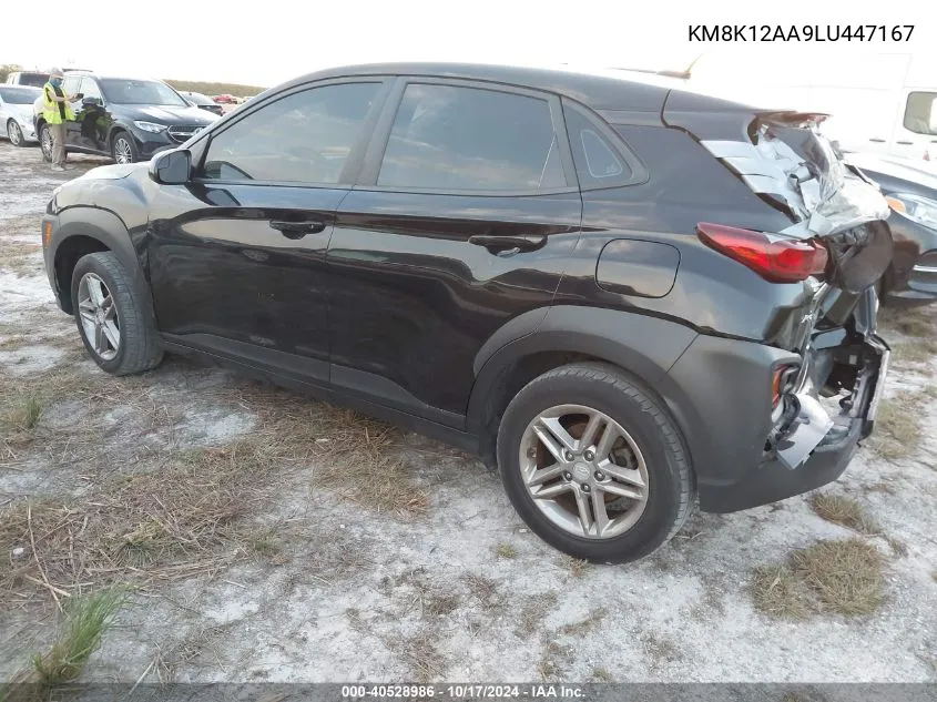 2020 Hyundai Kona Se VIN: KM8K12AA9LU447167 Lot: 40528986