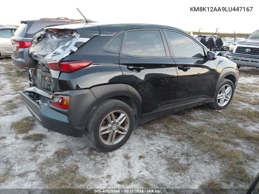 2020 Hyundai Kona Se VIN: KM8K12AA9LU447167 Lot: 40528986