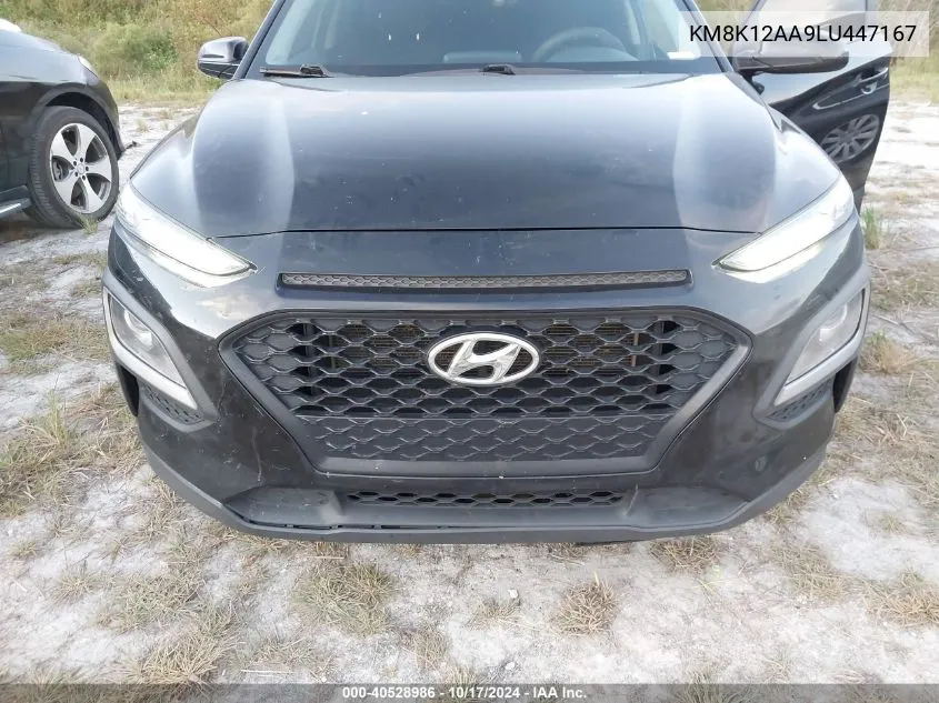 2020 Hyundai Kona Se VIN: KM8K12AA9LU447167 Lot: 40528986