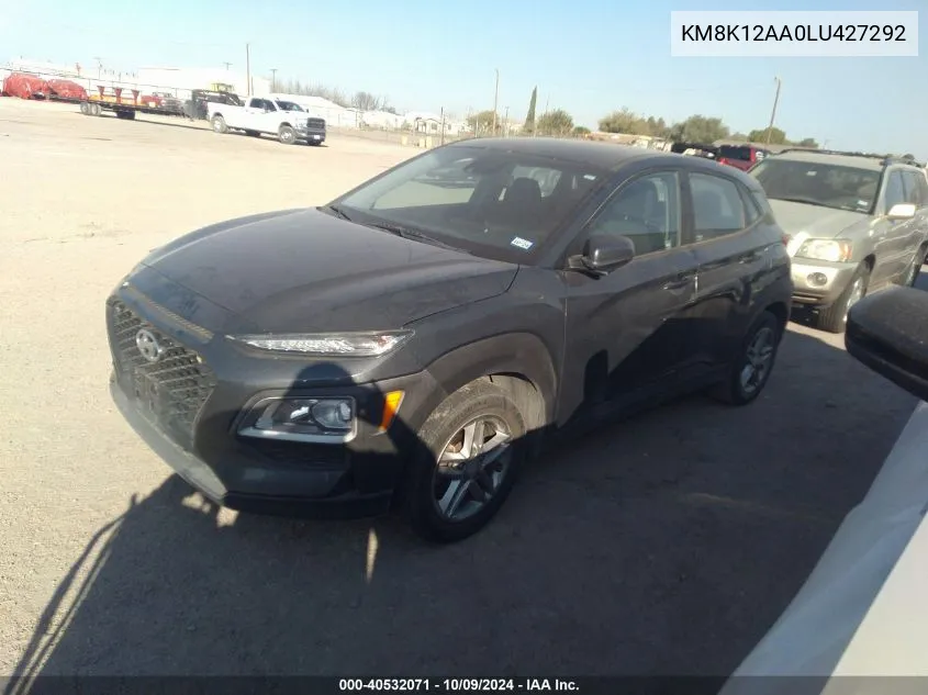 2020 Hyundai Kona Se VIN: KM8K12AA0LU427292 Lot: 40532071