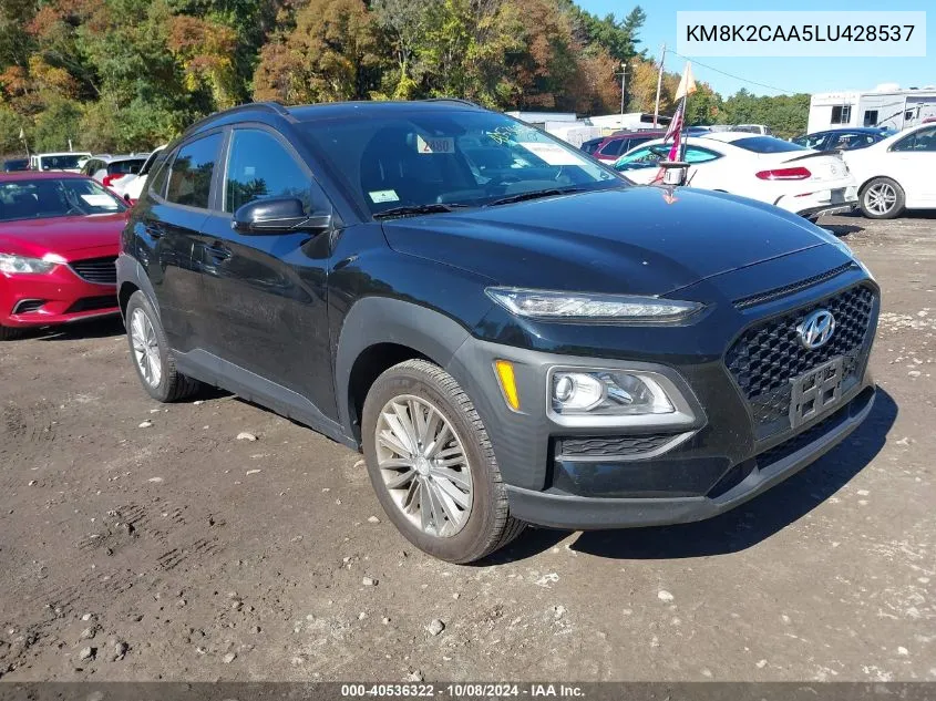 2020 Hyundai Kona Sel VIN: KM8K2CAA5LU428537 Lot: 40536322