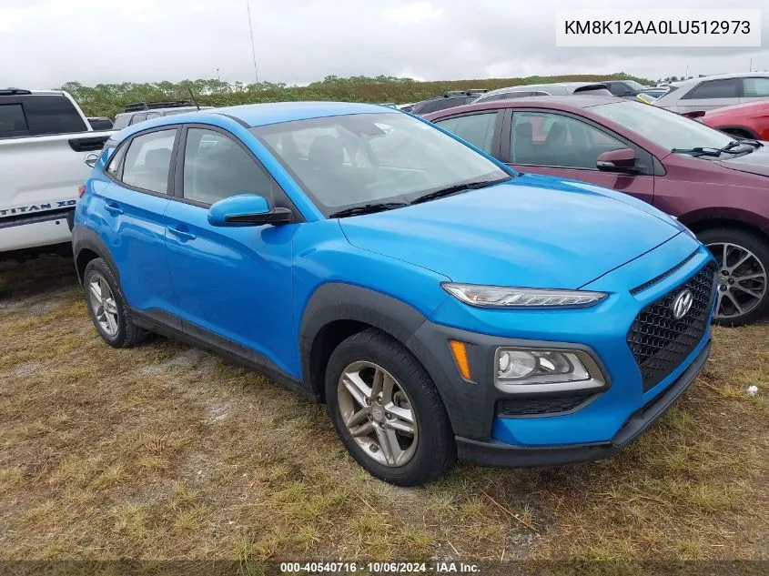 2020 Hyundai Kona Se VIN: KM8K12AA0LU512973 Lot: 40540716