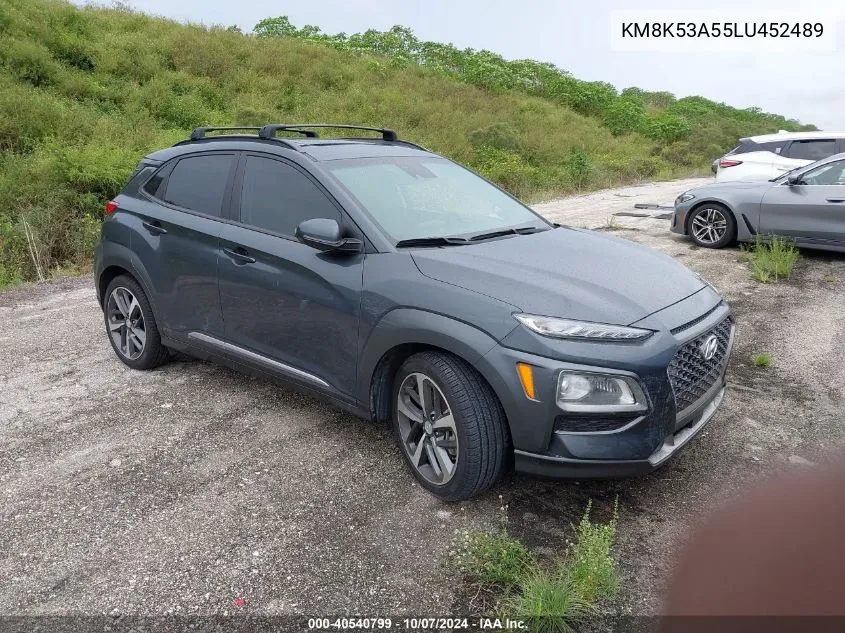 2020 Hyundai Kona Ultimate VIN: KM8K53A55LU452489 Lot: 40540799