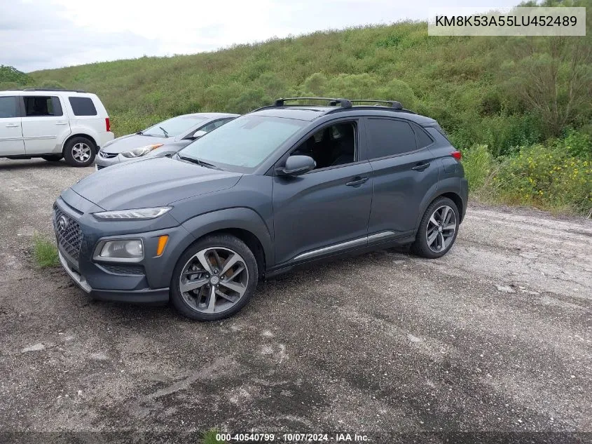 2020 Hyundai Kona Ultimate VIN: KM8K53A55LU452489 Lot: 40540799