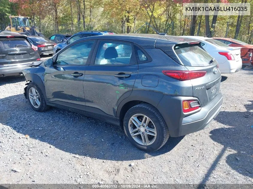 2020 Hyundai Kona Se VIN: KM8K1CAA5LU416035 Lot: 40563112