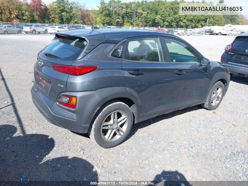 2020 Hyundai Kona Se VIN: KM8K1CAA5LU416035 Lot: 40563112