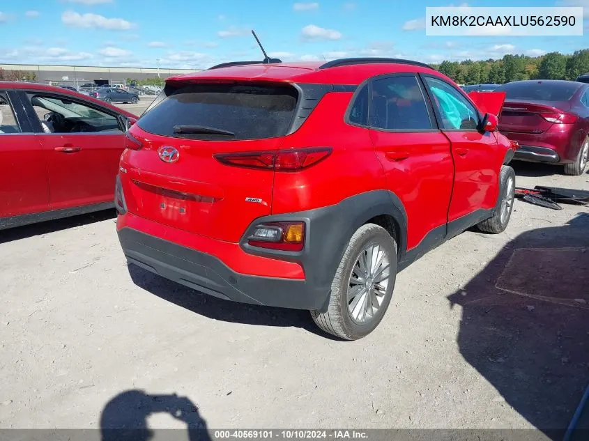 2020 Hyundai Kona Sel VIN: KM8K2CAAXLU562590 Lot: 40569101