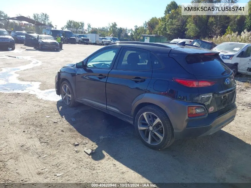 2020 Hyundai Kona Ultimate VIN: KM8K5CA57LU585741 Lot: 40620948