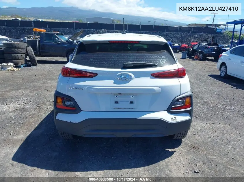 KM8K12AA2LU427410 2020 Hyundai Kona Se