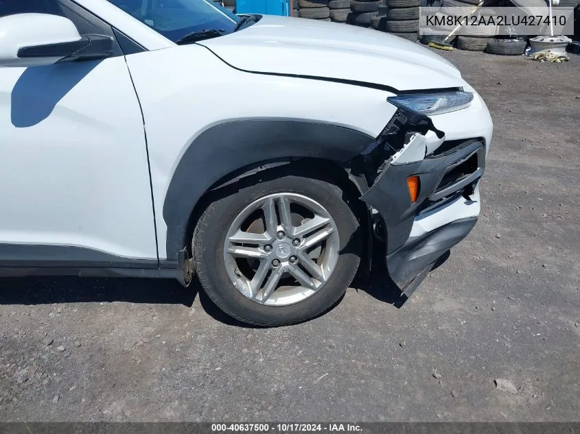 KM8K12AA2LU427410 2020 Hyundai Kona Se