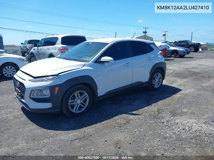 KM8K12AA2LU427410 2020 Hyundai Kona Se