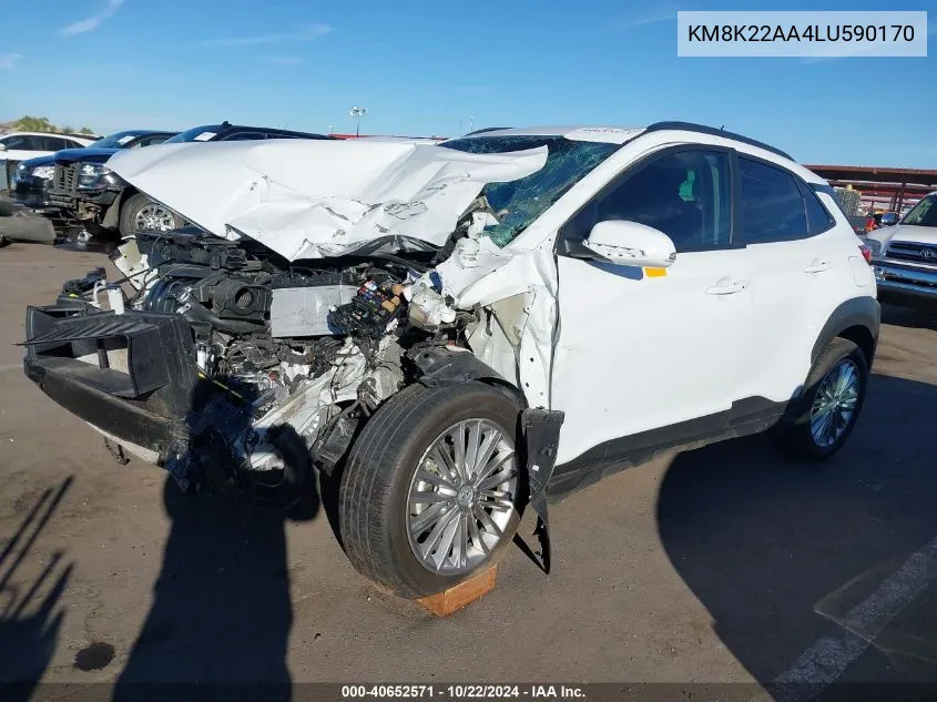 KM8K22AA4LU590170 2020 Hyundai Kona Sel