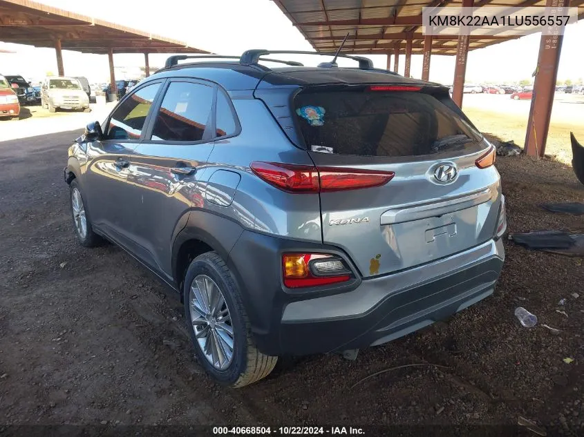 2020 Hyundai Kona Sel VIN: KM8K22AA1LU556557 Lot: 40668504