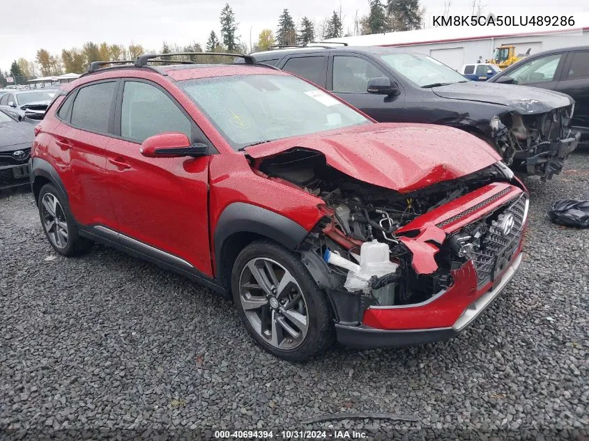 2020 Hyundai Kona Ultimate VIN: KM8K5CA50LU489286 Lot: 40694394