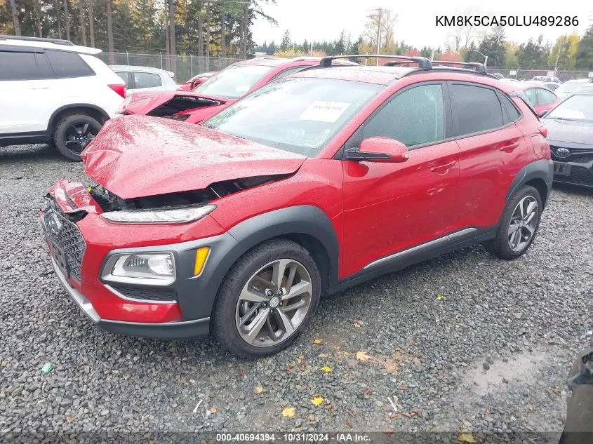 2020 Hyundai Kona Ultimate VIN: KM8K5CA50LU489286 Lot: 40694394