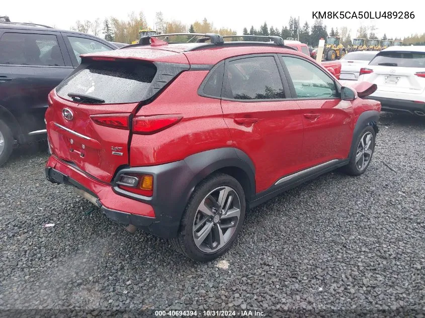 2020 Hyundai Kona Ultimate VIN: KM8K5CA50LU489286 Lot: 40694394