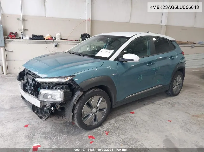 KM8K23AG6LU066643 2020 Hyundai Kona Electric Sel