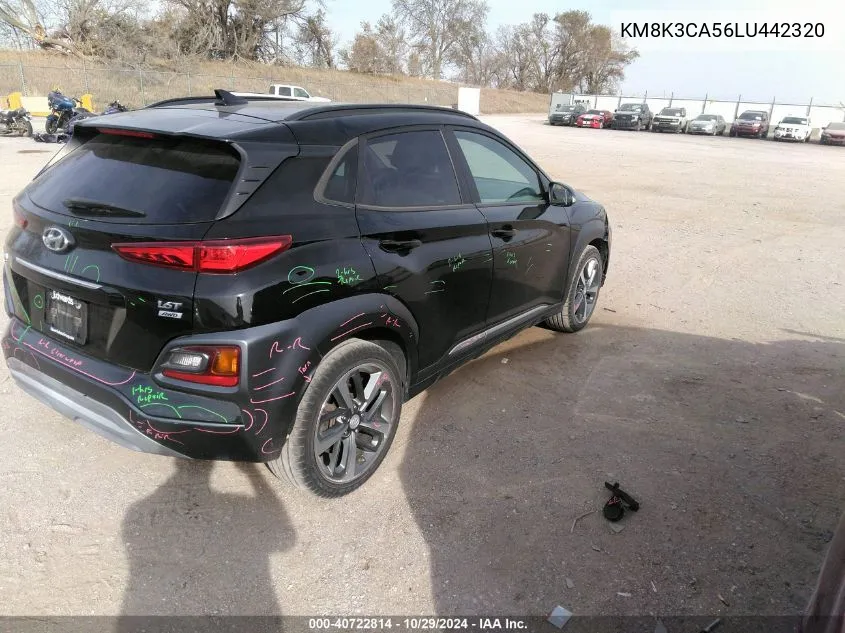 KM8K3CA56LU442320 2020 Hyundai Kona Limited