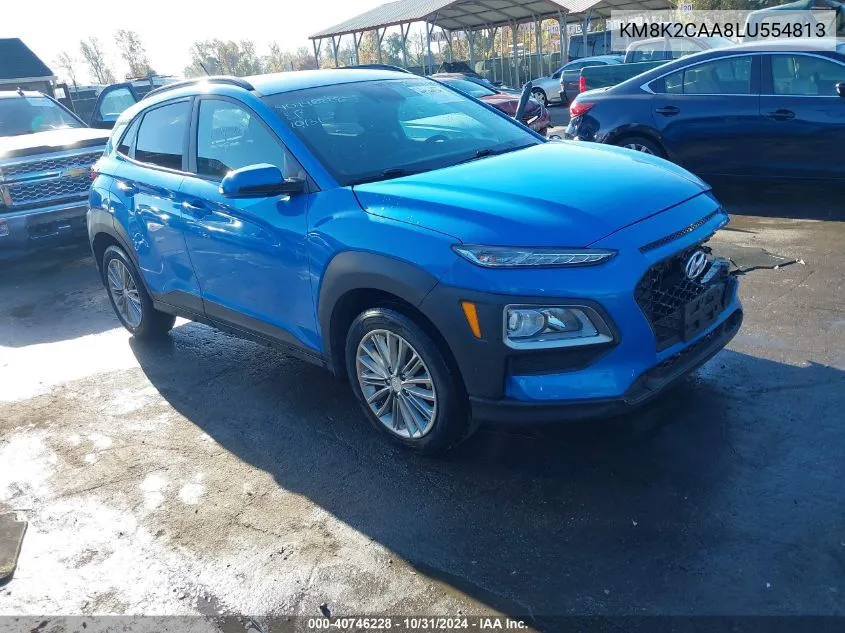 2020 Hyundai Kona Sel VIN: KM8K2CAA8LU554813 Lot: 40746228