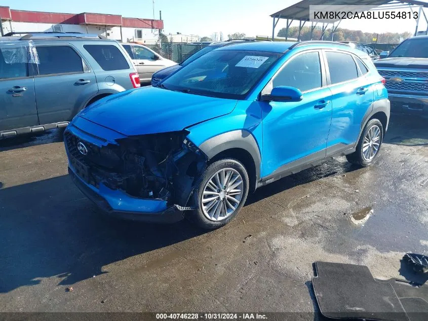 2020 Hyundai Kona Sel VIN: KM8K2CAA8LU554813 Lot: 40746228