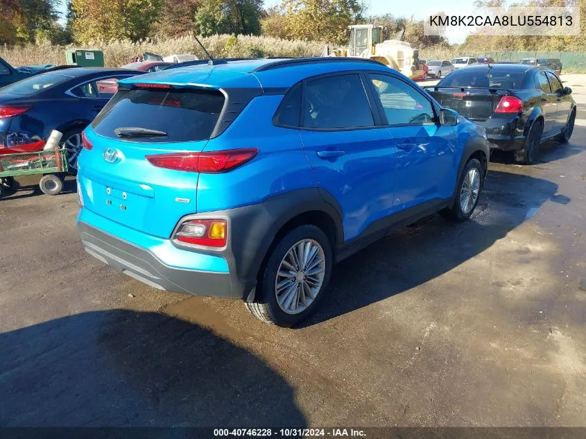 2020 Hyundai Kona Sel VIN: KM8K2CAA8LU554813 Lot: 40746228