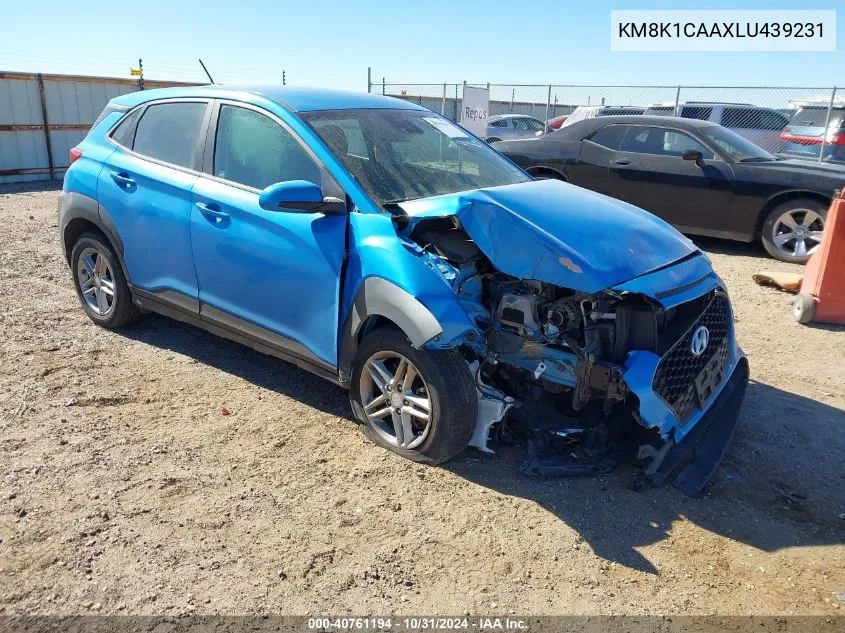 2020 Hyundai Kona Se VIN: KM8K1CAAXLU439231 Lot: 40761194