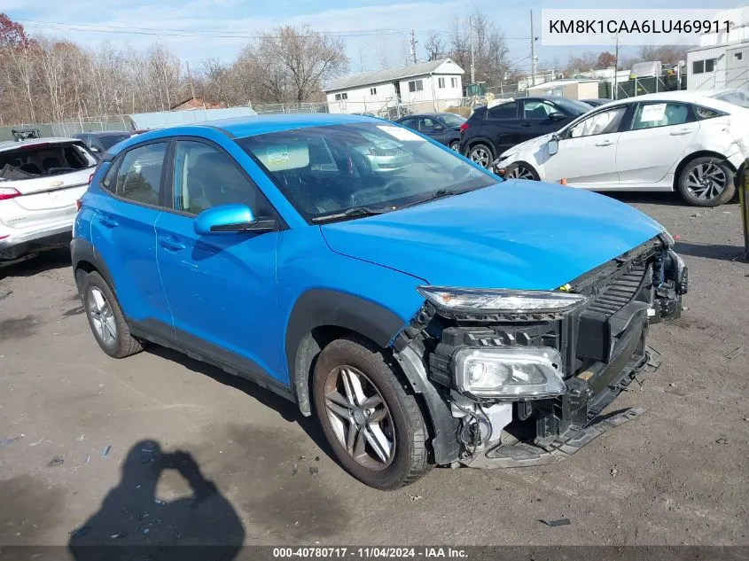 2020 Hyundai Kona Se VIN: KM8K1CAA6LU469911 Lot: 40780717