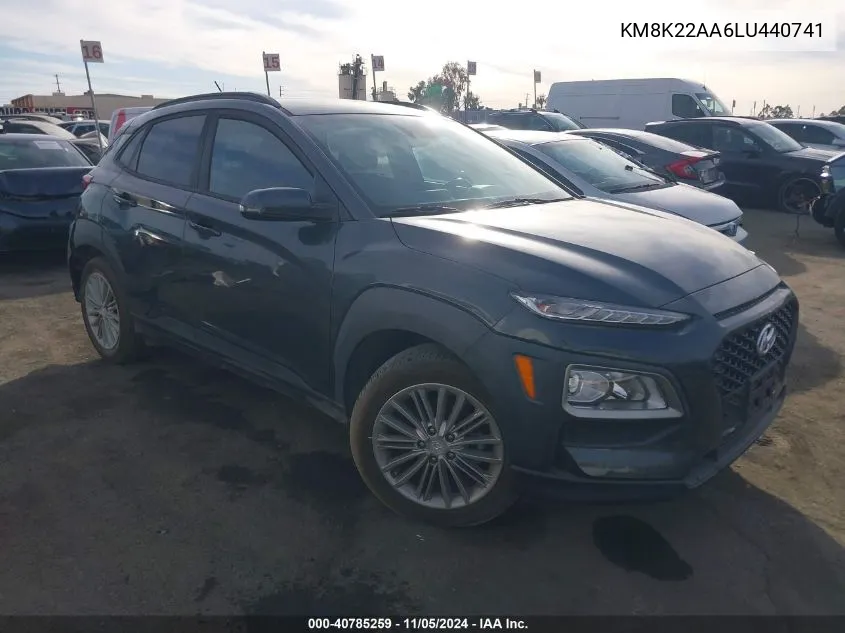 2020 Hyundai Kona Sel VIN: KM8K22AA6LU440741 Lot: 40785259