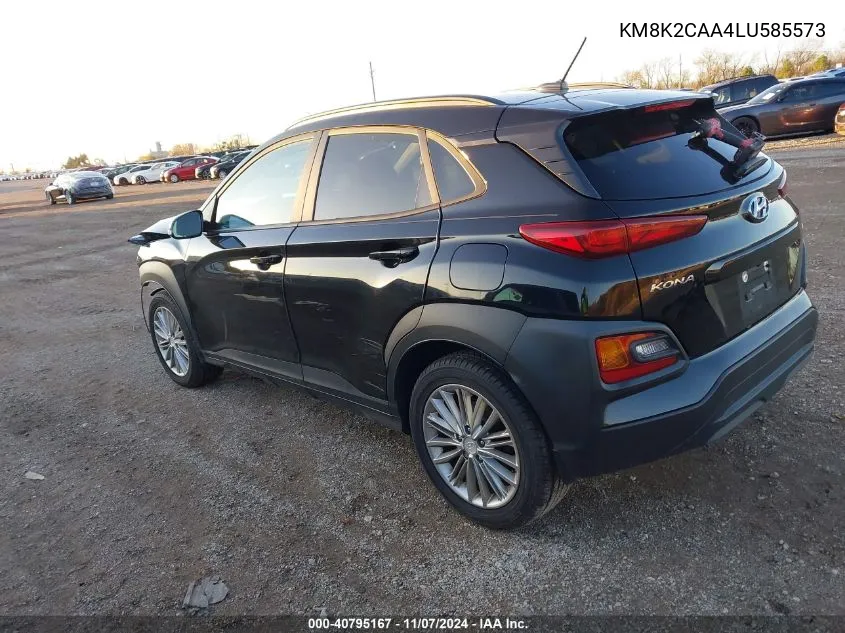 2020 Hyundai Kona Sel VIN: KM8K2CAA4LU585573 Lot: 40795167