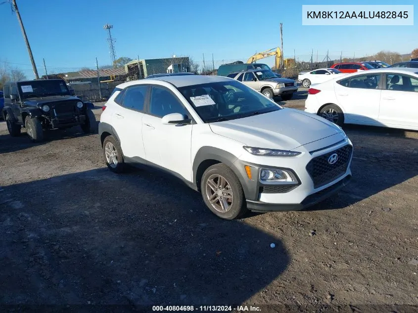 2020 Hyundai Kona Se VIN: KM8K12AA4LU482845 Lot: 40804698