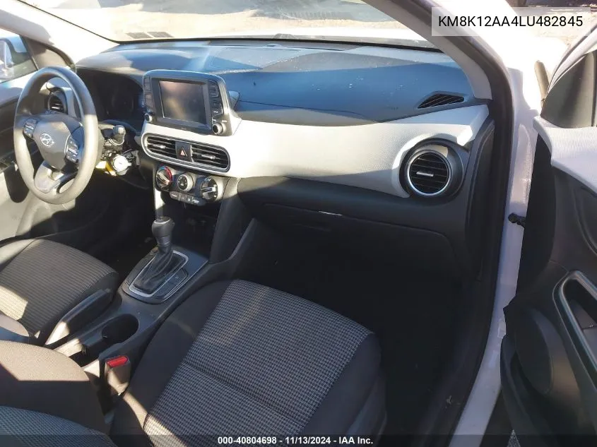 2020 Hyundai Kona Se VIN: KM8K12AA4LU482845 Lot: 40804698