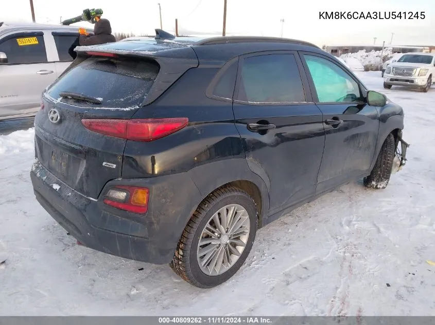 2020 Hyundai Kona Sel Plus VIN: KM8K6CAA3LU541245 Lot: 40809262