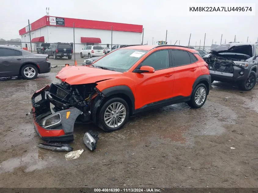 KM8K22AA7LU449674 2020 Hyundai Kona Sel