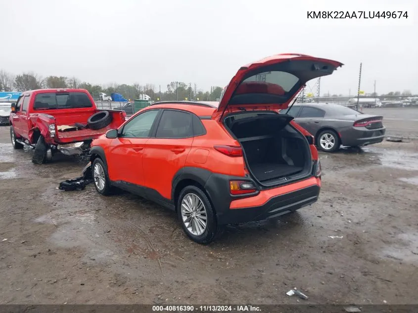 KM8K22AA7LU449674 2020 Hyundai Kona Sel