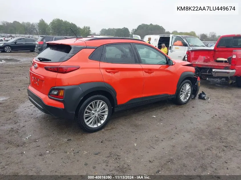 KM8K22AA7LU449674 2020 Hyundai Kona Sel