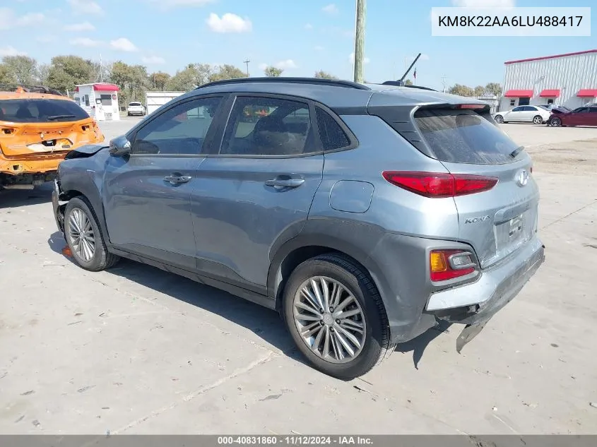 KM8K22AA6LU488417 2020 Hyundai Kona Sel