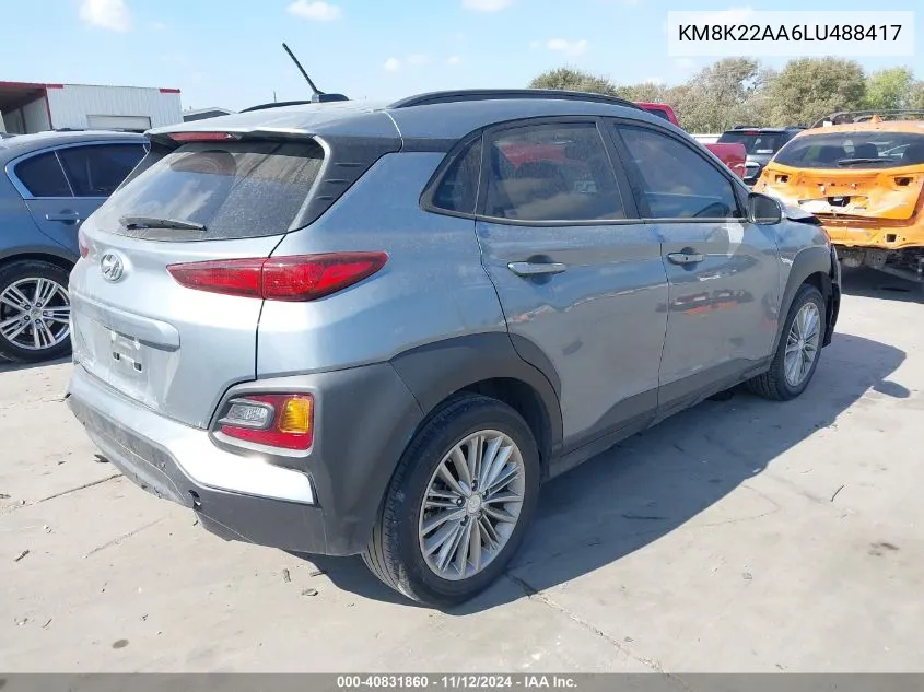 KM8K22AA6LU488417 2020 Hyundai Kona Sel