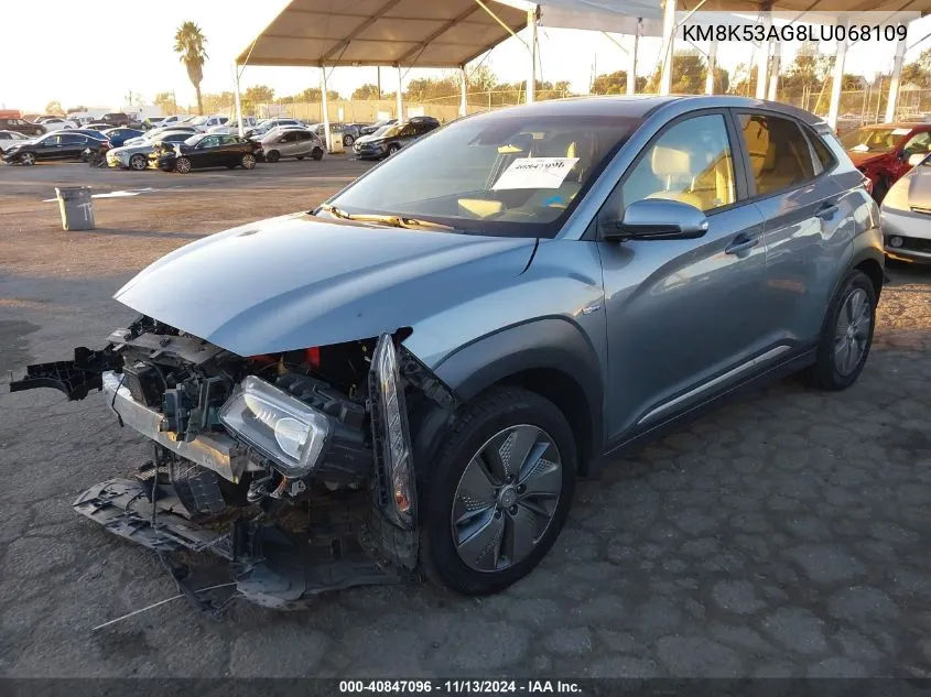 2020 Hyundai Kona Electric Ultimate VIN: KM8K53AG8LU068109 Lot: 40847096