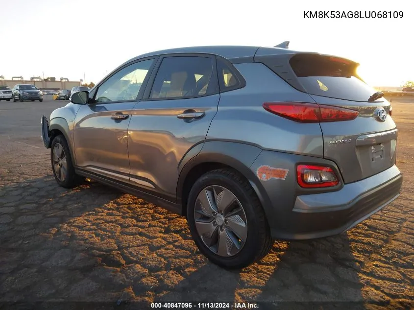 2020 Hyundai Kona Electric Ultimate VIN: KM8K53AG8LU068109 Lot: 40847096