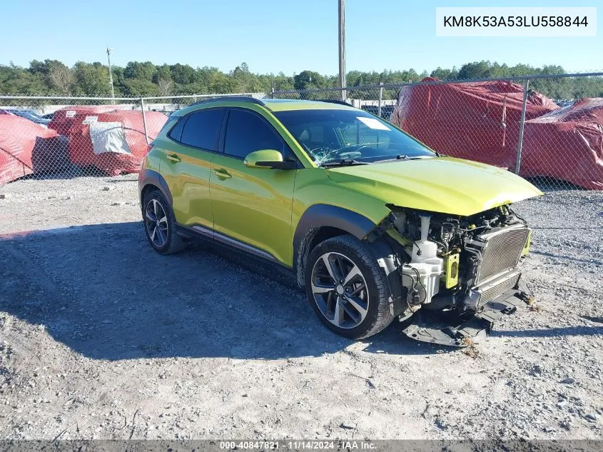 2020 Hyundai Kona Ultimate VIN: KM8K53A53LU558844 Lot: 40847821