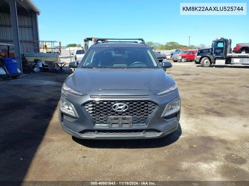 2020 Hyundai Kona Sel VIN: KM8K22AAXLU525744 Lot: 40881643