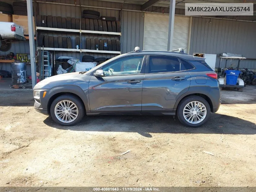 2020 Hyundai Kona Sel VIN: KM8K22AAXLU525744 Lot: 40881643