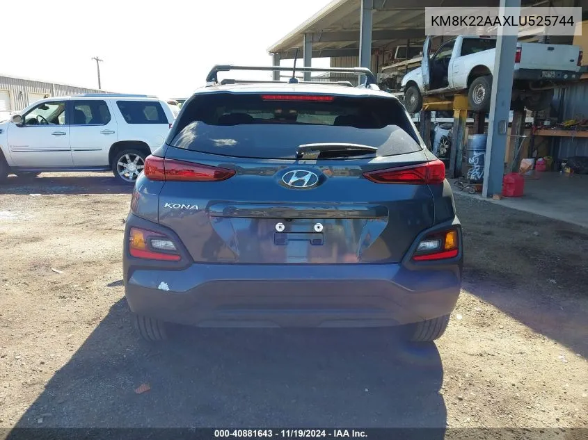 2020 Hyundai Kona Sel VIN: KM8K22AAXLU525744 Lot: 40881643