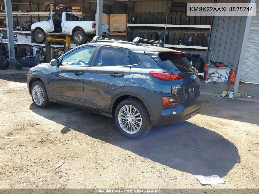 2020 Hyundai Kona Sel VIN: KM8K22AAXLU525744 Lot: 40881643