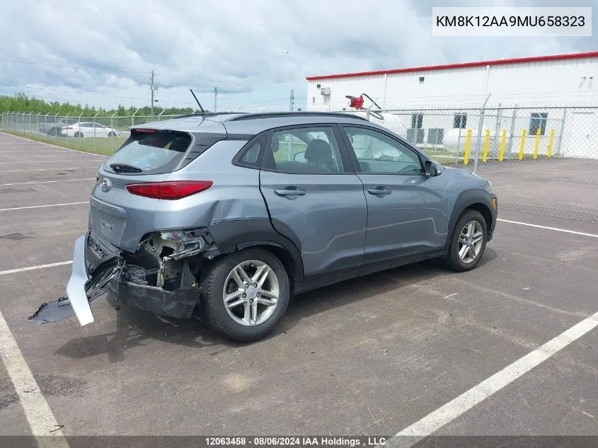 2021 Hyundai Kona Se VIN: KM8K12AA9MU658323 Lot: 12063458