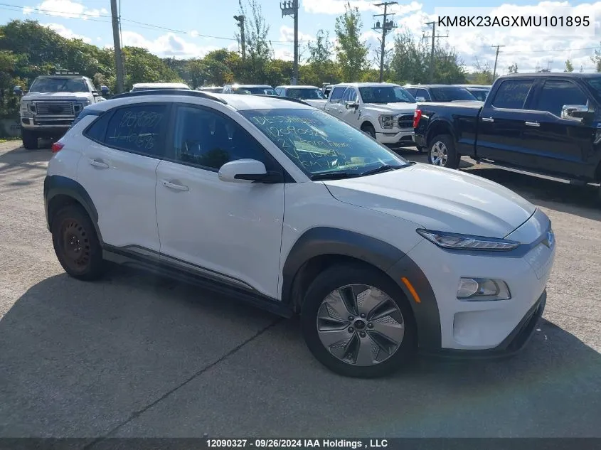 KM8K23AGXMU101895 2021 Hyundai Kona Electric Preferred