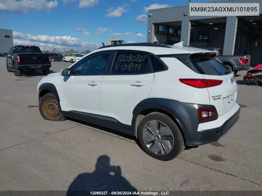 KM8K23AGXMU101895 2021 Hyundai Kona Electric Preferred